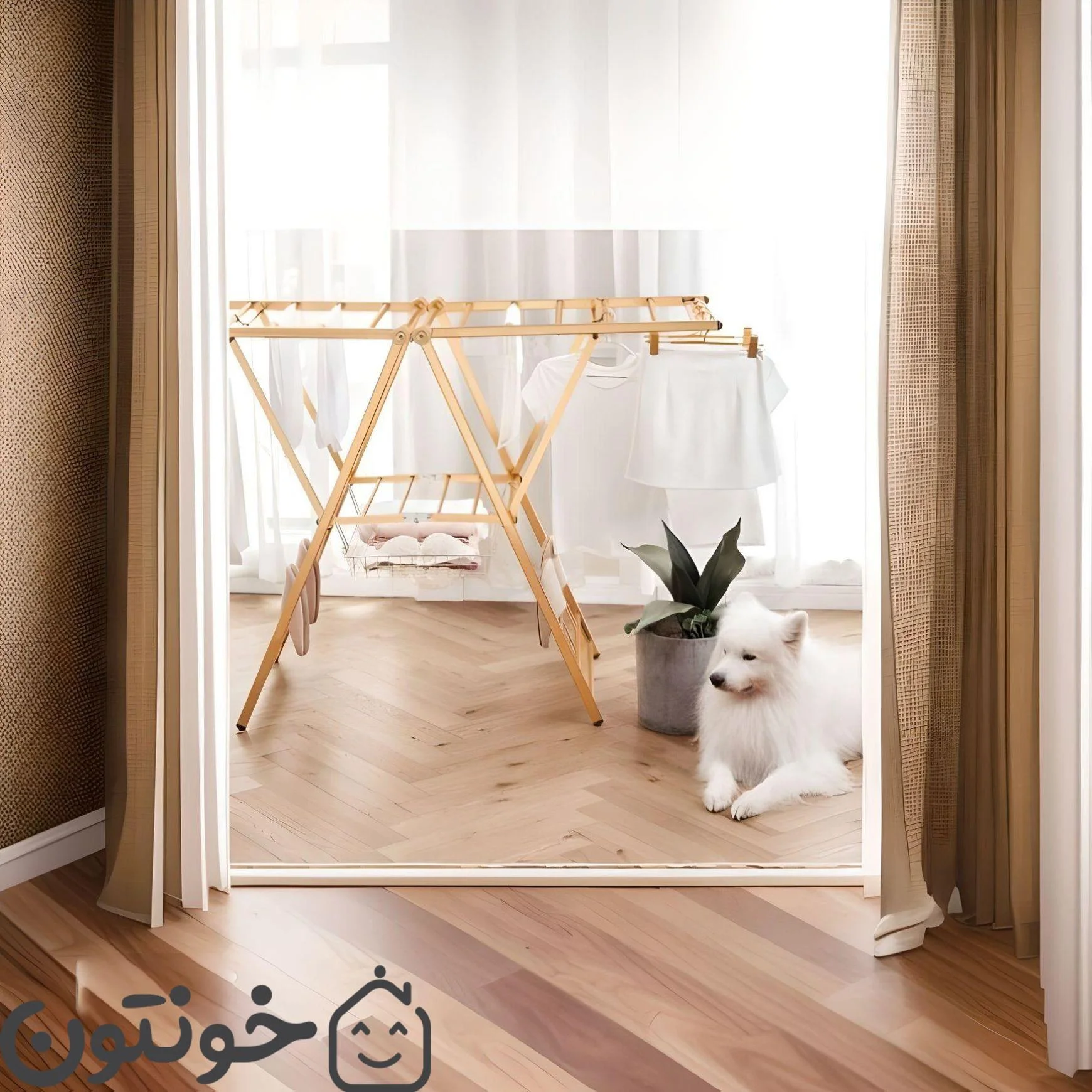قیمت رخت اویز اپارتمانی ایستاده و تاشو 8 رخت اویز اپارتمانی