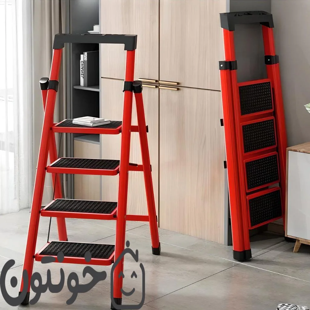 خرید و قیمت نردبان 4 پله خانگی تاشو از تولید کننده - خونتون 9 نردبان 4 پله