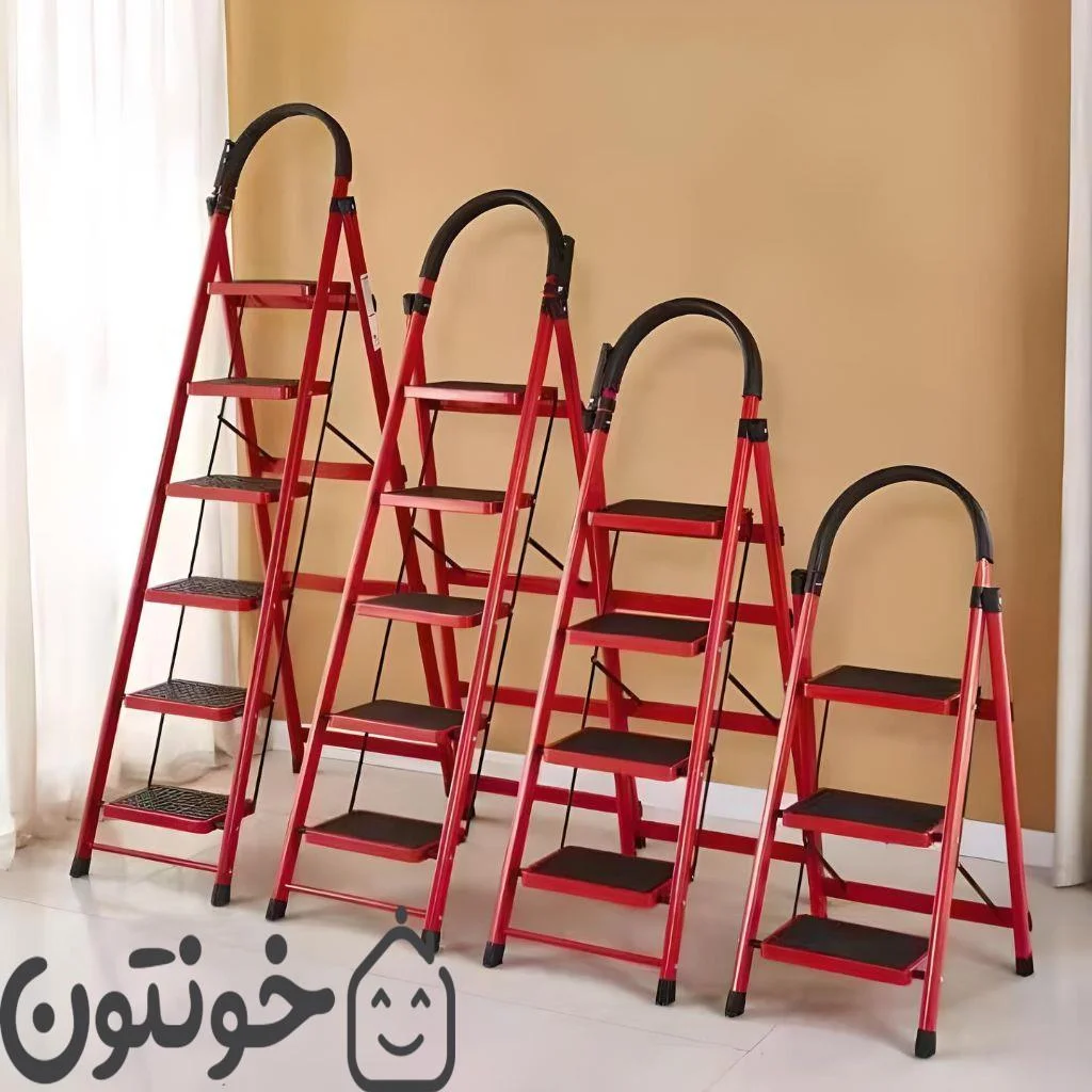 بررسی بهترین نوع نردبان پله تاشو آهنی و 6 ویژگی آن - خونتون 8 نردبان پله تاشو آهنی