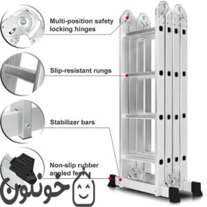 نردبان 12 پله مدل استیلا مفصلی